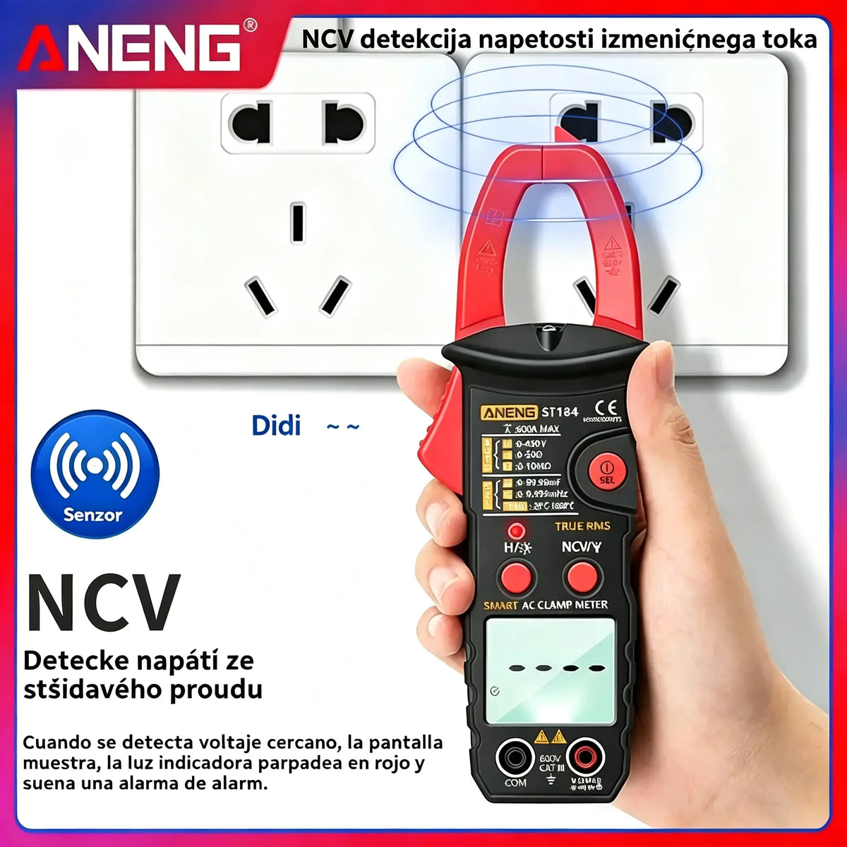 🔥【Časovno omejena ponudba】🛠️Pametni digitalni kleščni multimeter, večfunkcijski kleščni multimeter za električarje✅Visokonatančni kleščni multimeter✅Popolnoma samodejno prepoznavanje.