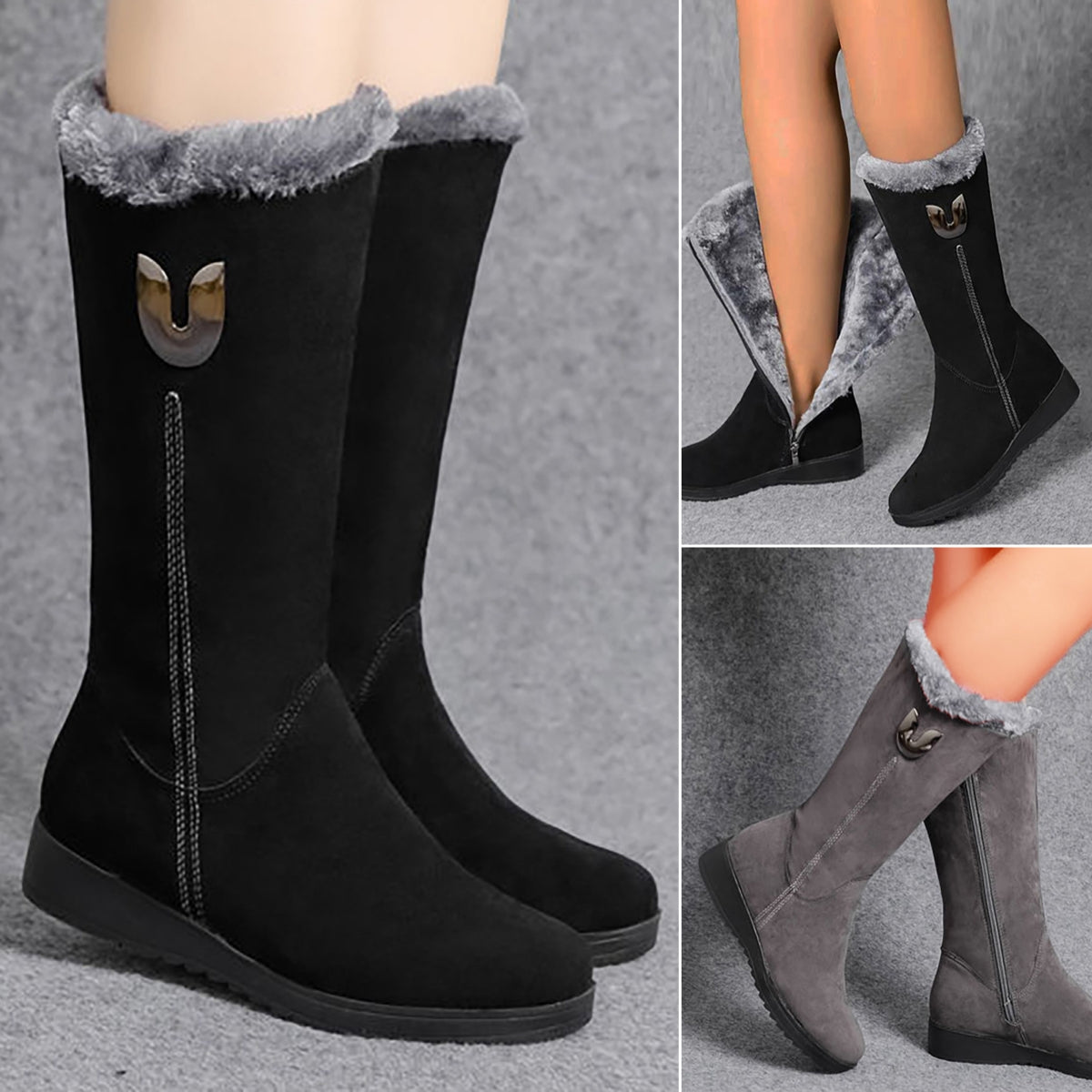 ❤️❤️【35-41】Všestranné sametové sněhule zesílené do poloviny lýtek-4116304