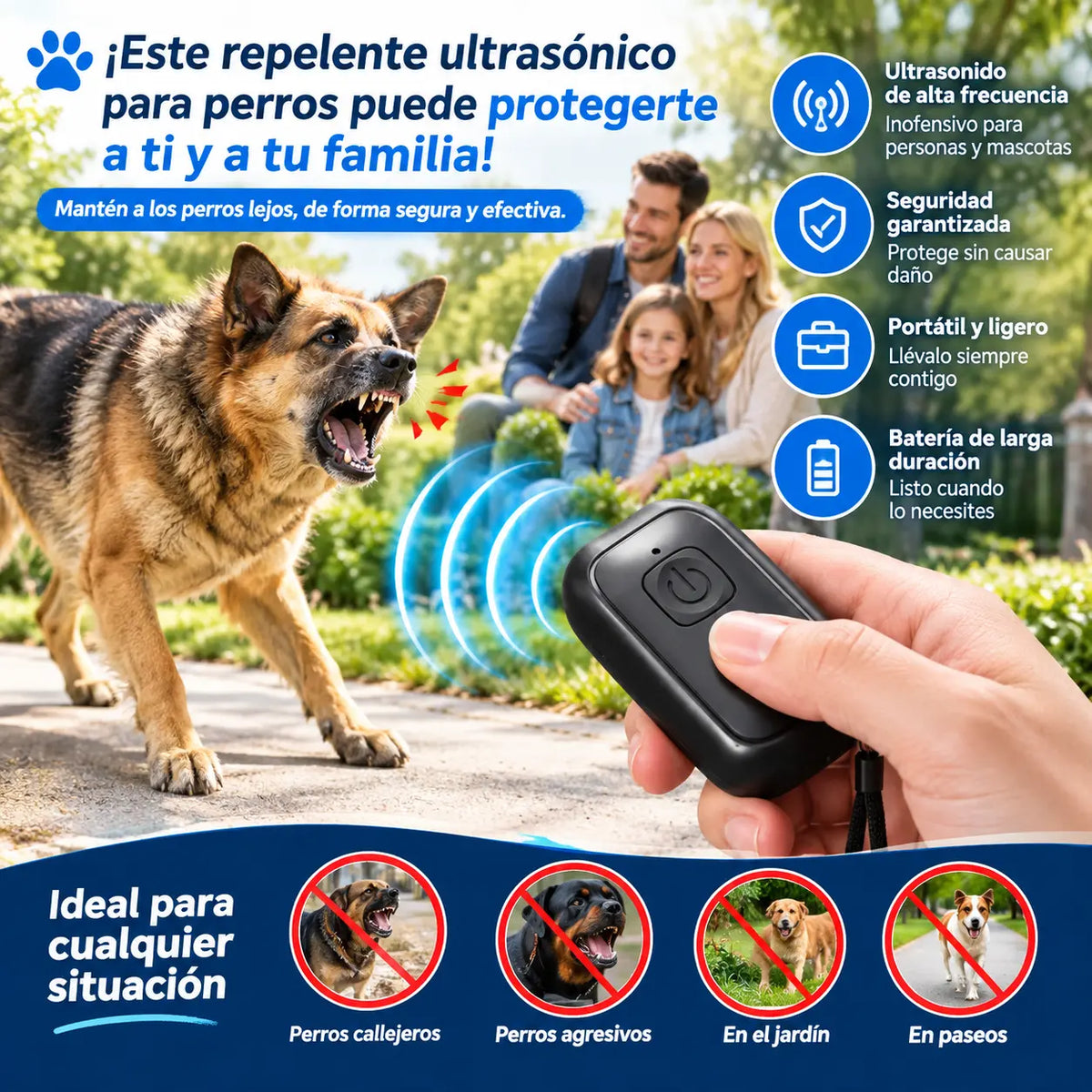 🐕¡Este repelente ultrasónico para perros puede protegerte a ti y a tu familia