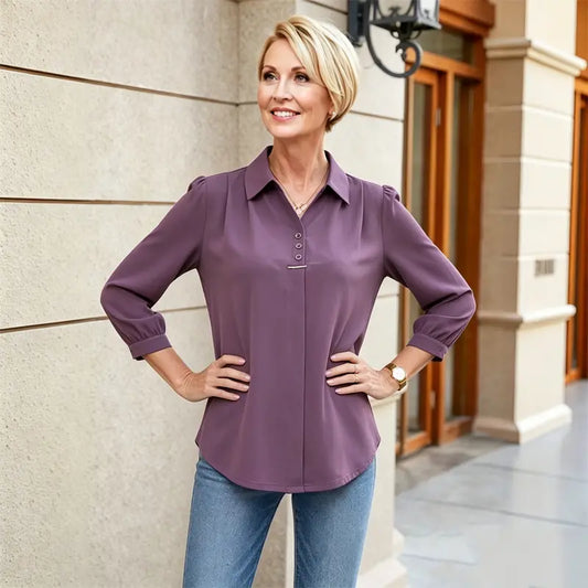 💓👚【Top 3 reseñas en tienda】Blusa de gasa, estilo casual y moderno