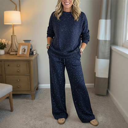 📢📢50% zniżki!🔥Kobiecka zestawka 2-elementowa, która obejmuje sweter z paska i spodnie-4176717