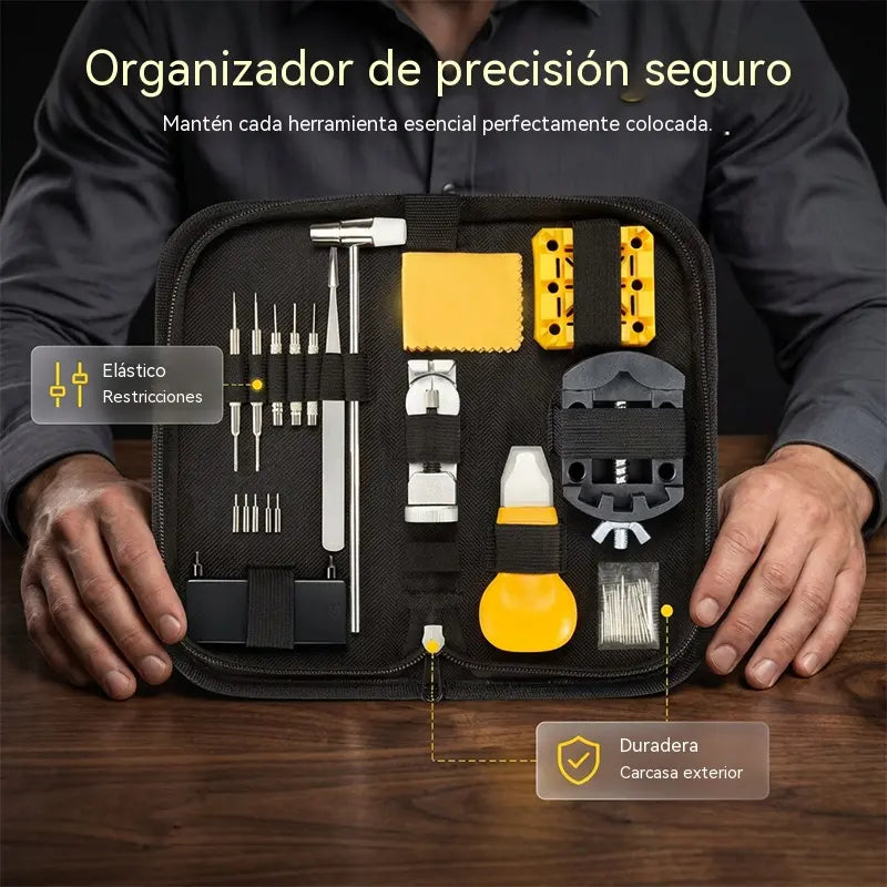 [Juego de 72 piezas] Kit de herramientas para reparación de relojes