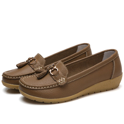 【35-44】Nové jarní a letní módní dámské kožené boty.