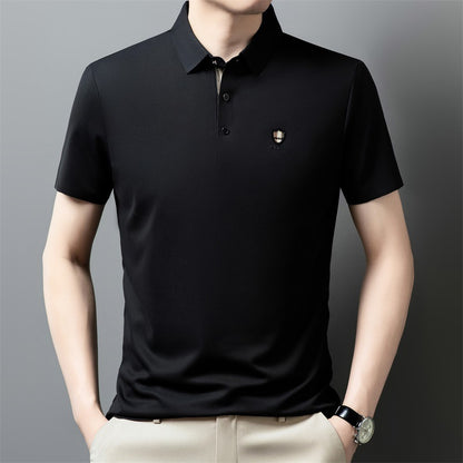 ⏳ Časově omezená nabídka【M-4XL】2026 Hedvábné ležérní polo triko s polovičními rukávy