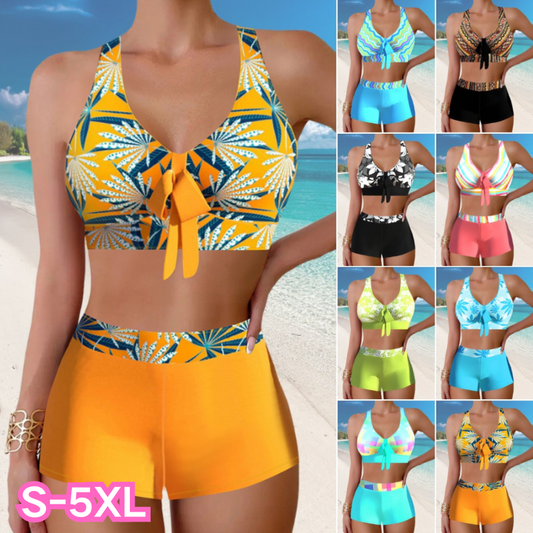 🎁👙🌴 Nový styl plavek s rozděleným potiskem-3703351