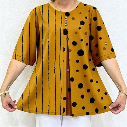 👚【50% OFF】Tricou lejer din bumbac imprimat pentru vară