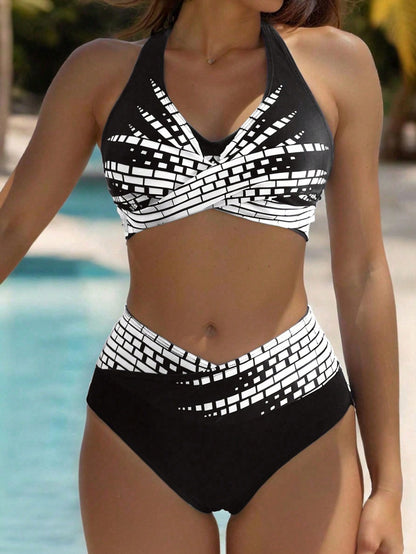 👙 【50% έκπτωση 💥】【L–5XL】👉 Μαγιό δύο τεμαχίων για γυναίκες σε μεγάλα μεγέθη ✅ Ψηλή μέση ✅ Υψηλή ελαστικότητα