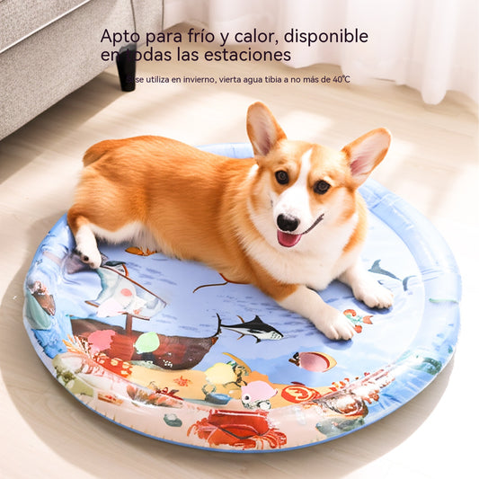 【29€】65cm*65cm【  2 alfombrillas refrigerantes】+Bomba de aire--Alfombrilla o almohadilla refrescante para mascotas en verano