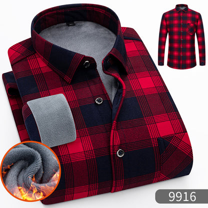 👔【Μεγέθη L-5XL】Εαρινό-χειμερινή θερμή επιχειρηματική μπλούζα με μακριά μανίκια