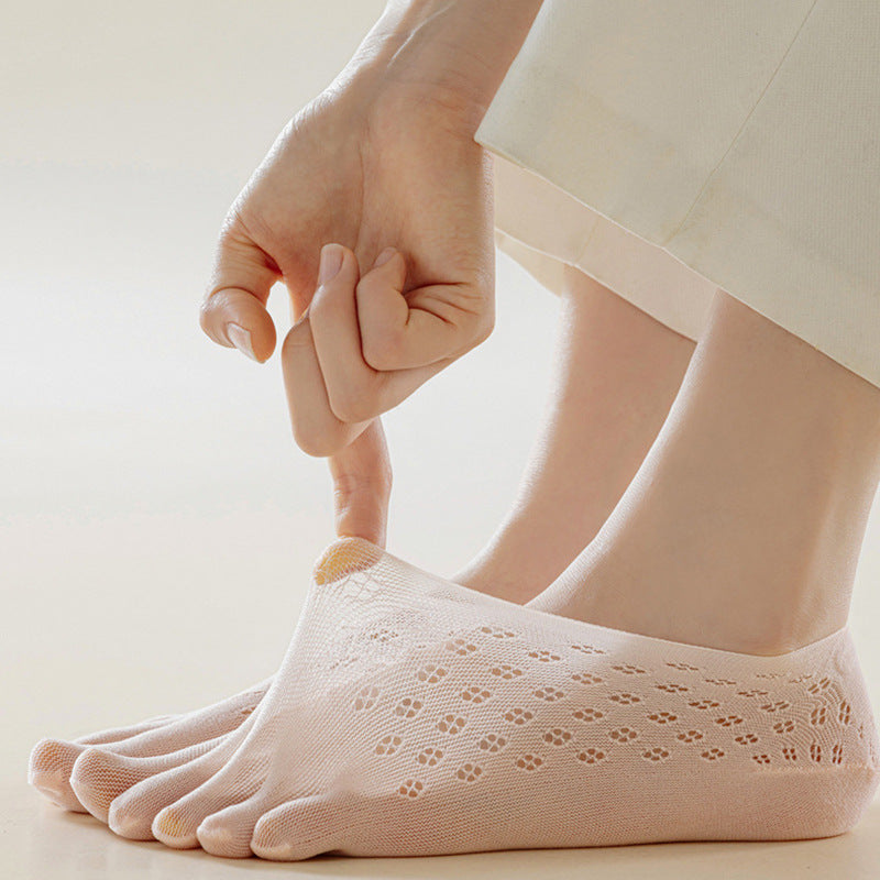 【Compra 5 pares y llévate 5 gratis：10 pares】🔥¡Producto estrella!🥳 Calcetines unisex invisibles con dedos que se adaptan a la forma del pie.