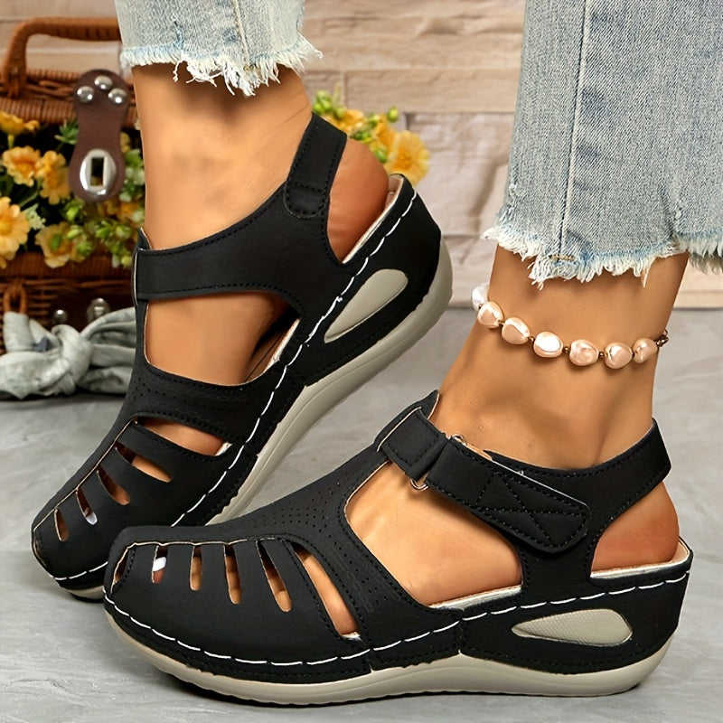 🔥【34-44】Dámské ležérní sandály na klínku, prodyšné a pohodlné