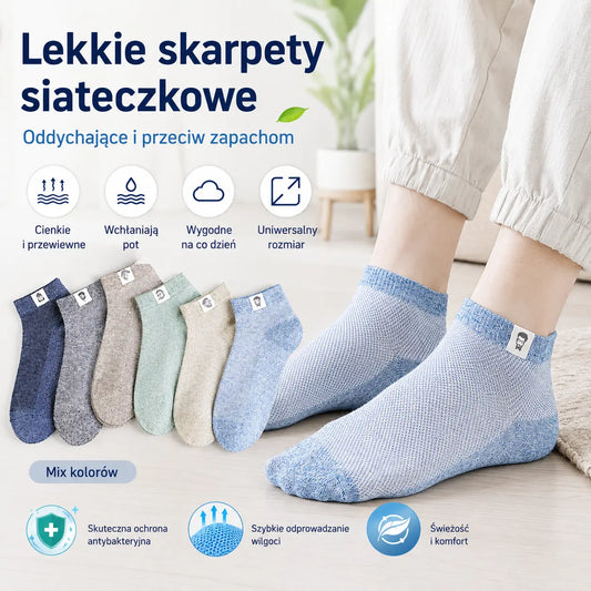 10 pares por solo 28 €🔥⚡🧦Męskie oddychające skarpetki antybakteryjne i odporne na zapachy