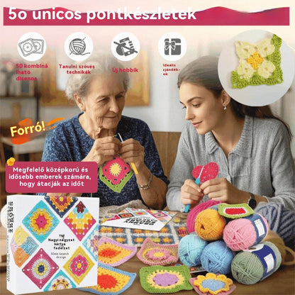🔥🧩🧷 【50 egyedi minta】Horgoló mintakártya készlet - 4209458