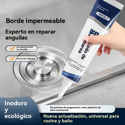 🔥Sellador blanco impermeable, a prueba de moho, de secado rápido, adecuado para cocinas, baños, inodoros, lavabos, puertas, ventanas, etc.