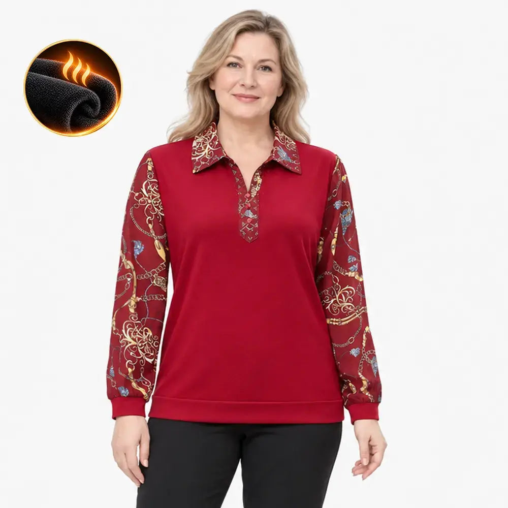 【M–6XL】Nová dámská termokošile na podzim a zimu – velké velikosti, zakrývá břicho, hřejivá a elegantní
