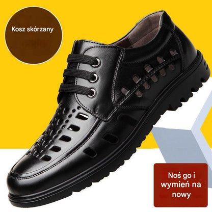 🏝️🔥Letní výprodej【Velikosti 38-44】Nové pánské prodyšné sandály z pravé kůže