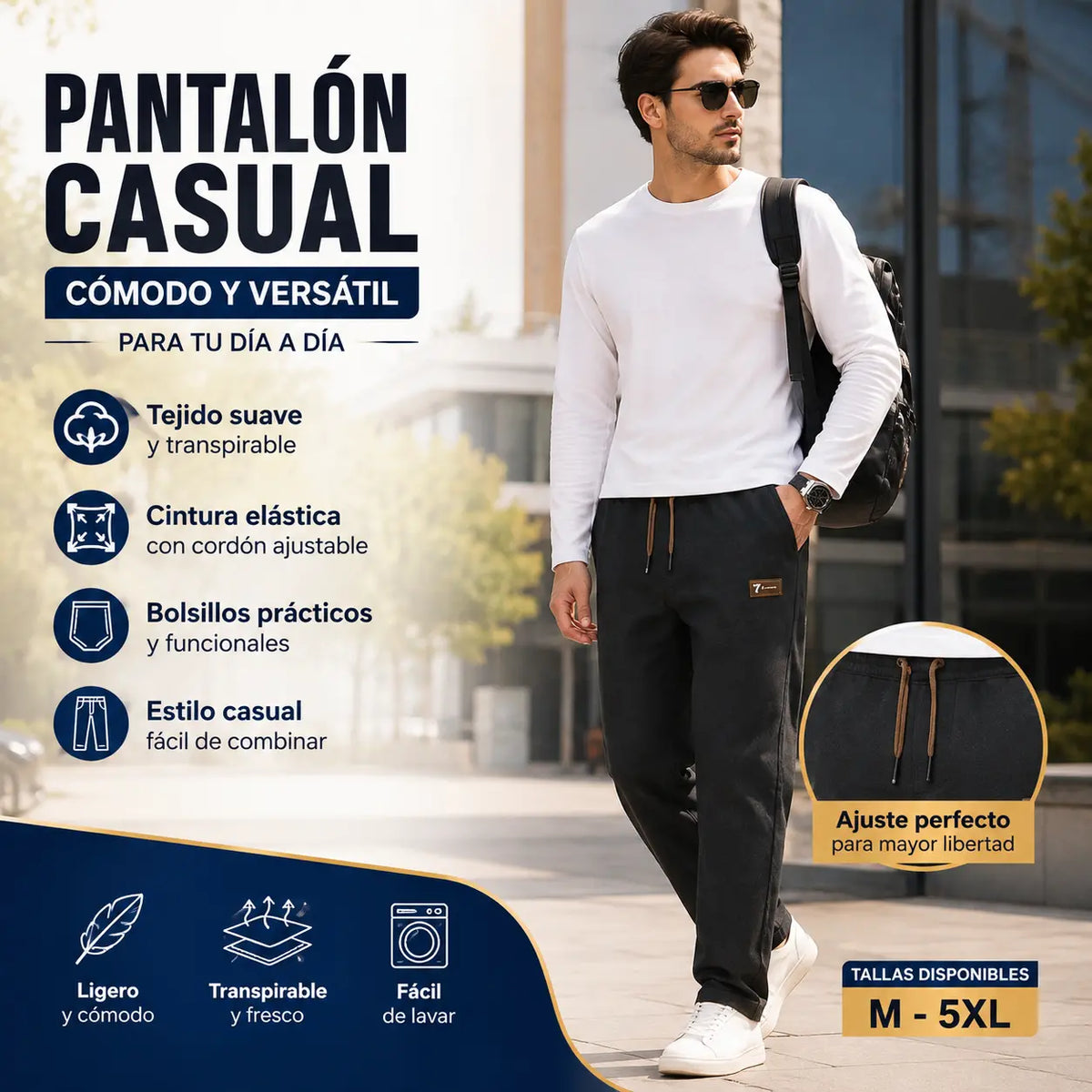 🔥🔥 [Especial Otoño Invierno] Serie 2026: Pantalones casuales de algodón puro de primera calidad