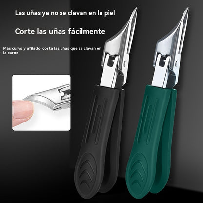 🔥【🔥 Cortaúñas antisalpicaduras con borde inclinado de 25° (juego de 3 piezas)