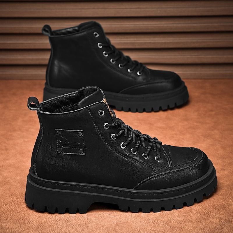 💪Jesień i zima, retro, wysokie buty męskie, styl brytyjski retro