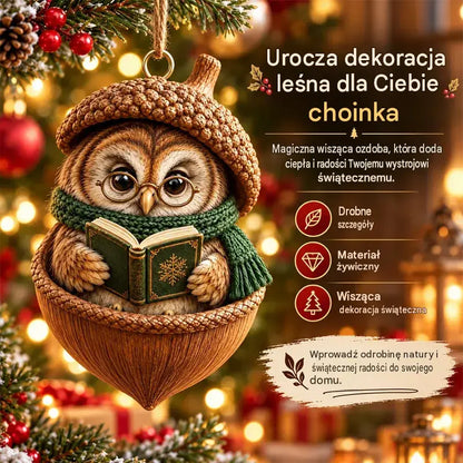 🎉【Kup 6, a otrzymasz 6 gratis】12 sztuk🤩 🎁Nowe, akrylowe dekoracje świąteczne 2D z szyszką sosnową i elementami zwierzęcymi