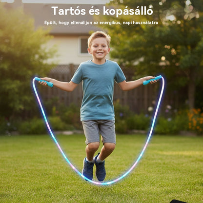 🌟✨ LED-es világítású ugrókötél – 3 állítható üzemmóddal és ütésálló kialakítással a hosszan tartó szórakozásért! 💡🏃‍♀️ Tökéletes szabadtéri tevékenységekhez, fenntartható újratölthető akkumulátorral. 🌿 - 4207842