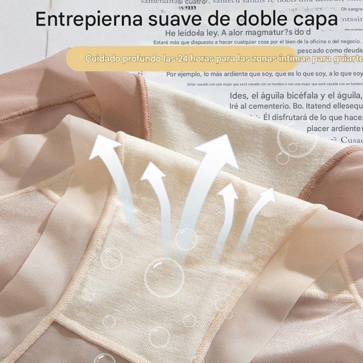 🩲🔥Promoción de lanzamiento 【6 unidades】Bragas de mujer de seda helada de cintura alta-4283132