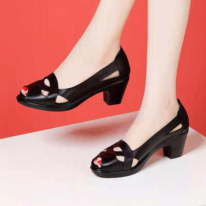 🔥【35-40】2026 Sandalias de tacón grueso de alta calidad con suela suave y antideslizante