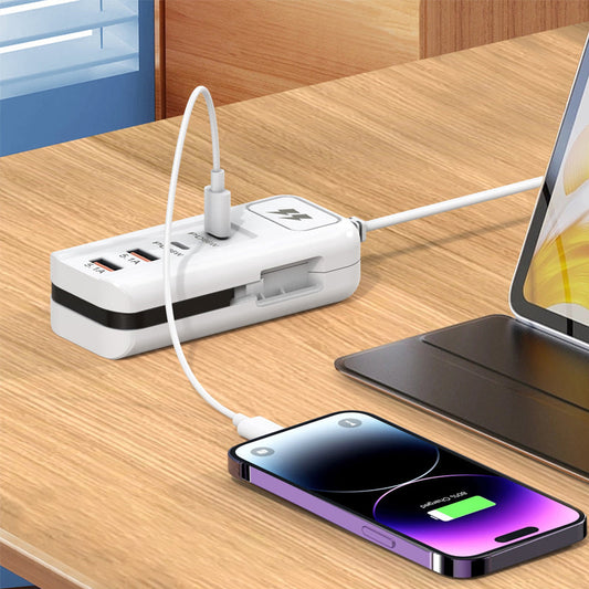⚡ Przedłużacz USB i listwa przeciwprzepięciowa | Specjalna oferta świąteczna, 50% zniżki | 4-portowy inteligentny hub, 30-minutowe szybkie ładowanie, z listwą przeciwprzepięciową | 🎄✨ - 4194496