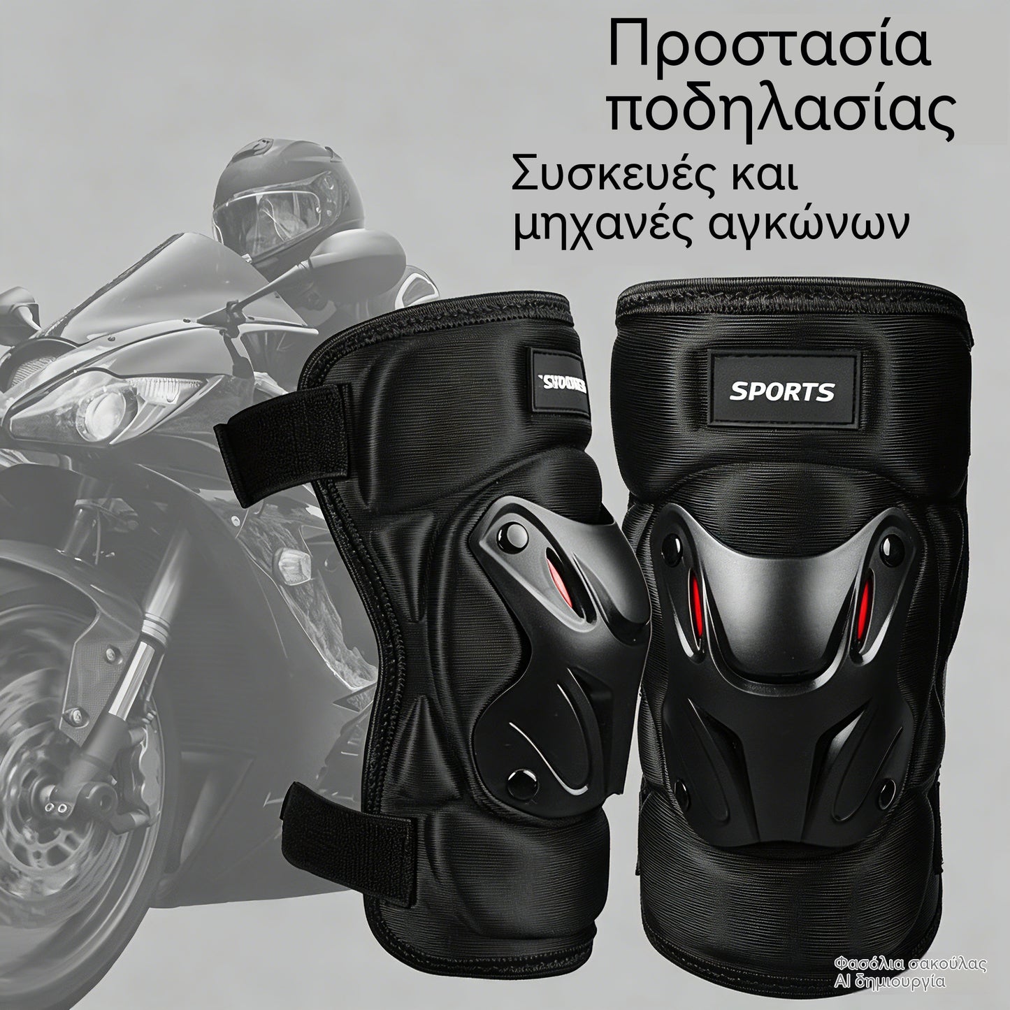 🏍️ Επωφεληθείτε τώρα με έκπτωση 40%! 🛡️ Σετ επιγονατίδων και αγκώνων μοτοσικλέτας – Ανθεκτικά στις κρούσεις, ρυθμιζόμενα λουράκια και αναπνεύσιμη επένδυση – Απαραίτητο για ασφάλεια κατά την οδήγηση, το πατινάζ ή την ποδηλασία 💪
