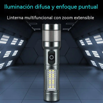 🔦 Linterna LED multifuncional con zoom