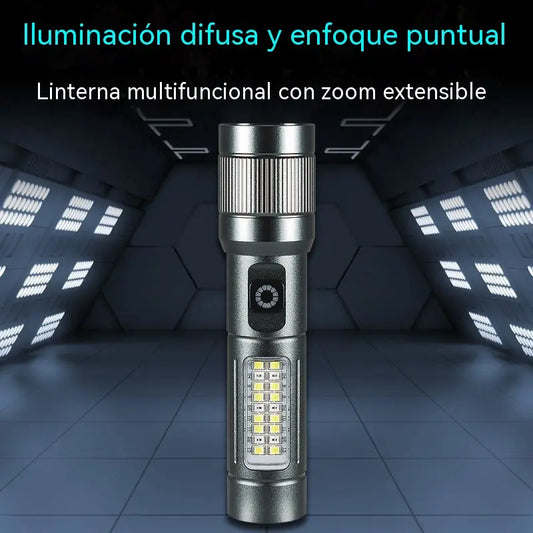 🔦 Linterna LED multifuncional con zoom