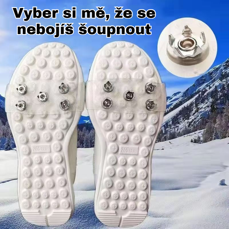 👴🚶🏔️Vásárolj 2-et, kapsz 2-et ingyen🔥Láthatatlan, 5 fogú, csúszásgátló hágóvas hüvelyek, átlátszó kültéri hágóvasak hóban túrázáshoz, hegymászáshoz, sziklamászáshoz, téli jégfelületre, nélkülözhetetlen idősek számára. - 4209550
