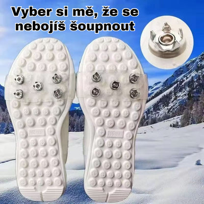 👴🚶🏔️Vásárolj 2-et, kapsz 2-et ingyen🔥Láthatatlan, 5 fogú, csúszásgátló hágóvas hüvelyek, átlátszó kültéri hágóvasak hóban túrázáshoz, hegymászáshoz, sziklamászáshoz, téli jégfelületre, nélkülözhetetlen idősek számára. - 4209550