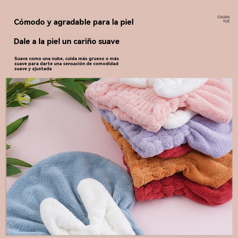 🔥🎀🛀Gorro de ducha a prueba de golpes, de secado rápido y con champú súper absorbente😍
