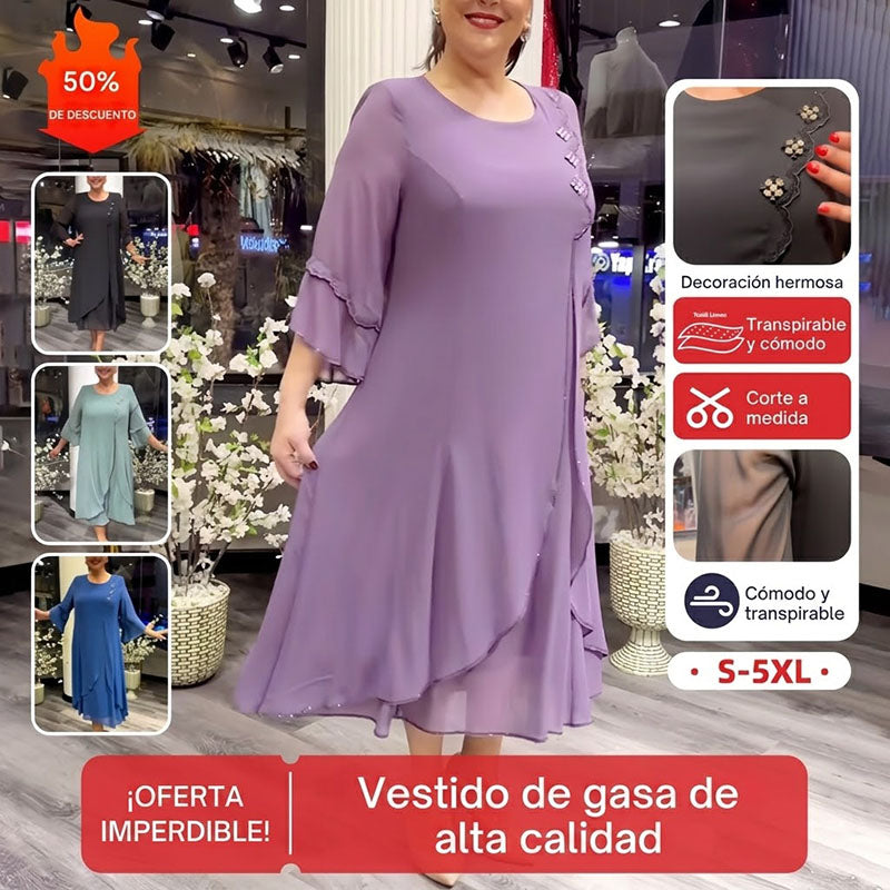 🌸【50% de descuento】【S-5XL】❤️2026 Nuevos vestidos de gasa de alta calidad👗-4283158