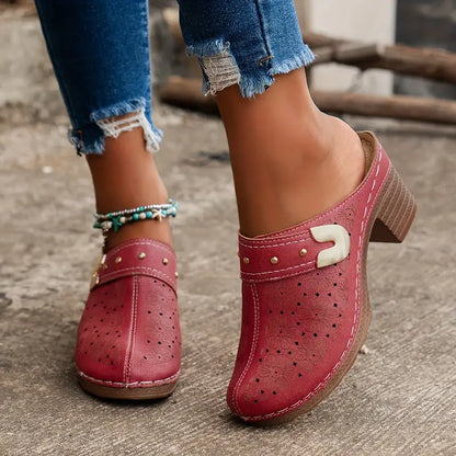 【36-43】Sandalias de cuña cerradas para mujer
