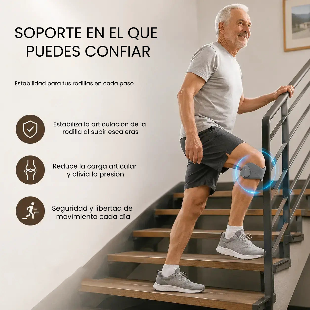 【paquete de 4】Rodilleras deportivas 👉 Las rodillas necesitan tiempo para recuperarse, y este equipamiento proporciona el soporte necesario.