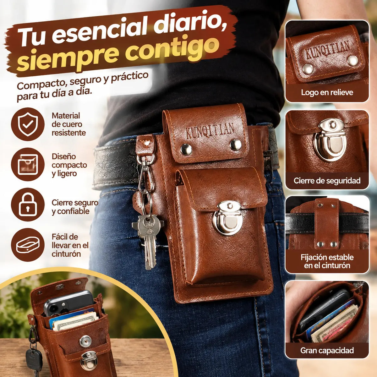 📱Riñonera Práctica ideal para trabajo, viajes y actividades al aire libre