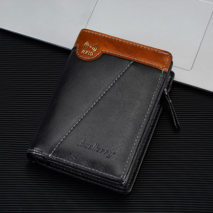 💰Cartera de negocios multifuncional antirrobo retro RIFD para hombre