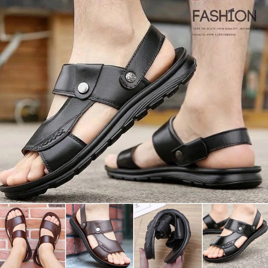 ✨👞【39-47】Nuevas sandalias de cuero para hombre, cómodas, casuales, transpirables y antideslizantes para el verano de 2026.