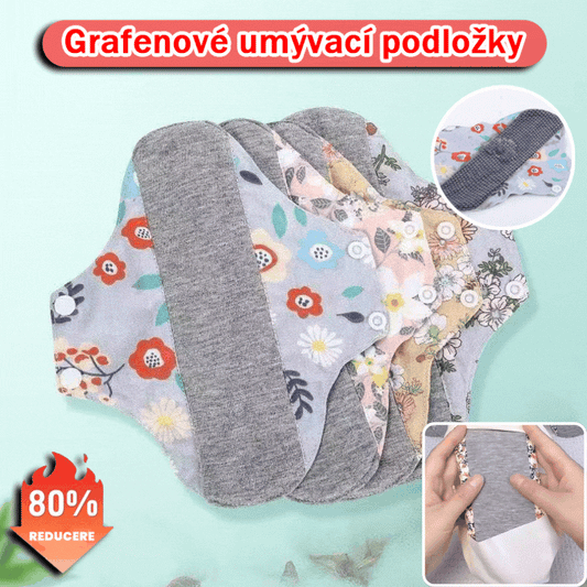 【 5 položek 】Antibakteriální grafenová ochrana, omyvatelná, s vysokou absorpcí a ochranou proti úniku, vhodná pro ženy během menstruace, maminky po porodu a seniory s inkontinencí moči.