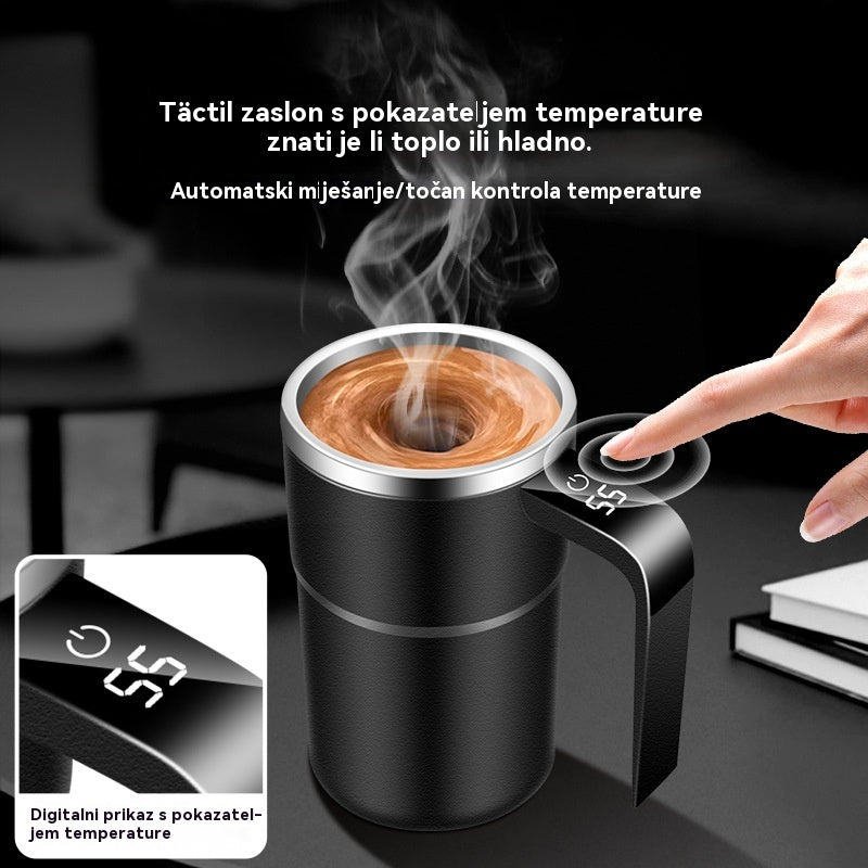 ☕❄️🌡️ Set šalica za kavu s mogućnošću ponovnog punjenja i automatskom magnetskom miješalicom 🔋⚡- 4198462