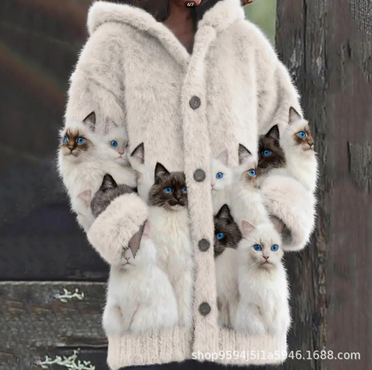 🐱❤️【Tiempo limitado 50% de descuento】🔥🐾Chaqueta con capucha para mujer, elegante y linda, con estampado animal, ideal para primavera y otoño