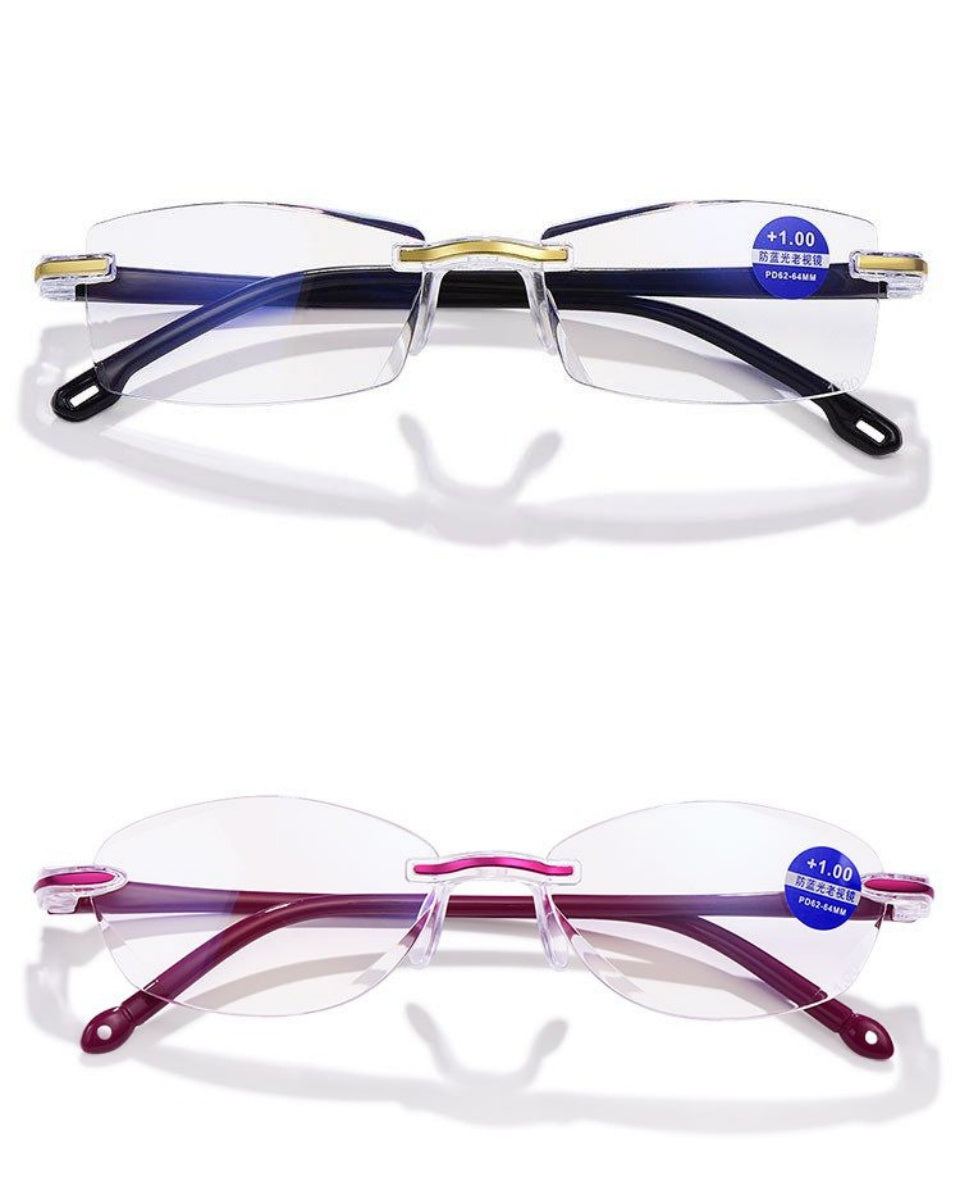 👓Gafas de lectura con luz azul de diamante de alta definición para hombres y mujeres