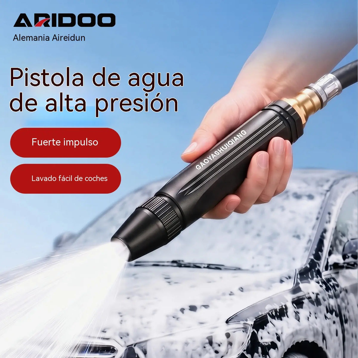 Último día con 55% de descuento: 【2 juegos por 23 euros】Pistola pulverizadora de alta presión para uso doméstico