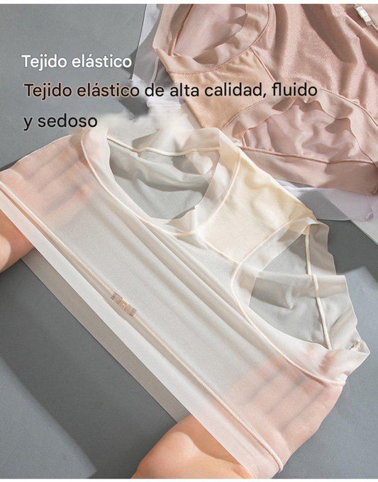 🩲🔥Promoción de lanzamiento 【6 unidades】Bragas de mujer de seda helada de cintura alta_4313448
