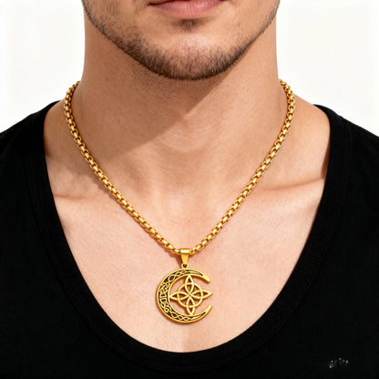 【Kup 1, otrzymaj 1 za darmo】 🌙 Kolczyk keltycki z ozdobą Księżyca – nierdzewna stali, unisex i symbol ochrony-4176361