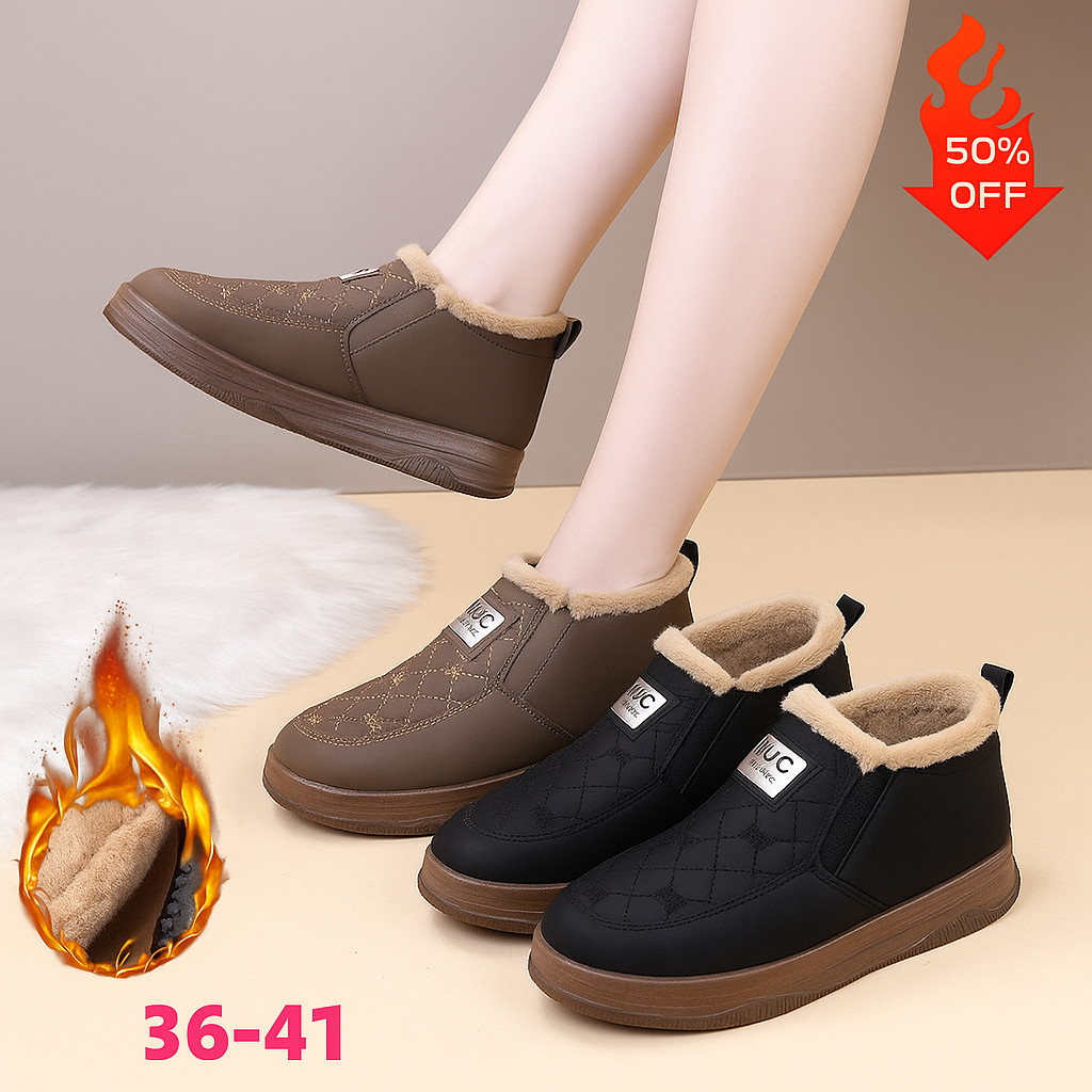 🔥【Oferta specjalna ograniczona czasowo】Wodoodporne, ciepłe, wyściełane polarem buty śnieżne dla mam-4160703