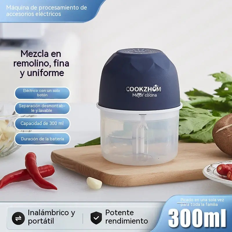 🔥【Compra 1 y llévate 1 gratis】✨Picadora de alimentos eléctrica mini inalámbrica y eficiente