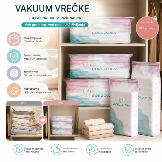 🧳 5 artículos por 23 euros 💨 Bolsa de almacenamiento al vacío grande y compresible: no requiere bomba, es a prueba de fugas e ideal para ahorrar espacio en maletas y en casa ✈️